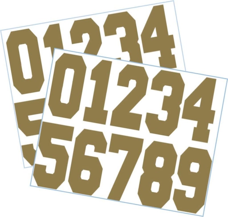 Sports Helmet Numbers 2" Tall by 1" Wide by ® Baseball, Softball, Hockey, Football and Lacrosse
